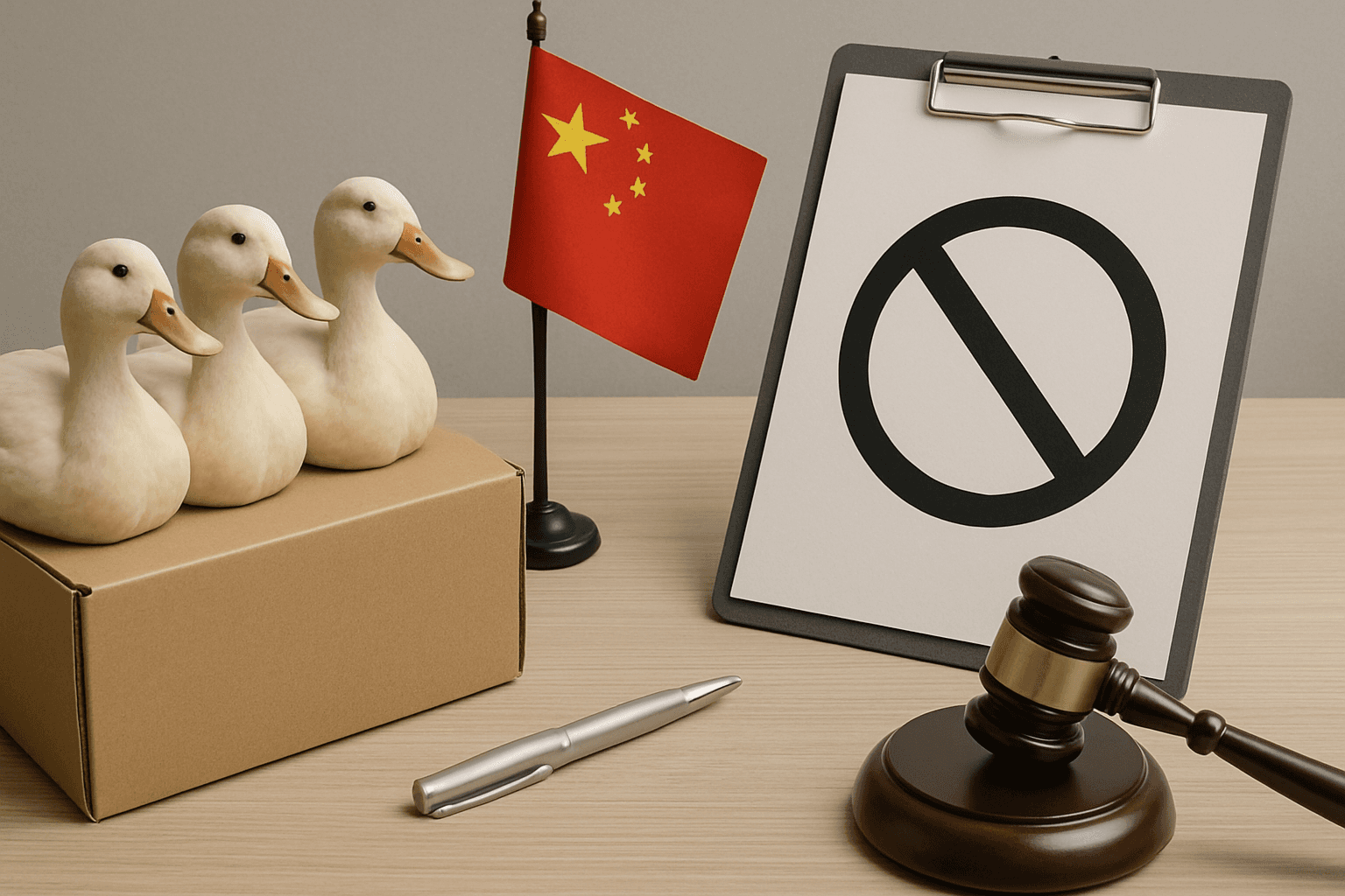 Ouverture d'une enquête antidumping sur les canards de Pékin importés de Chine